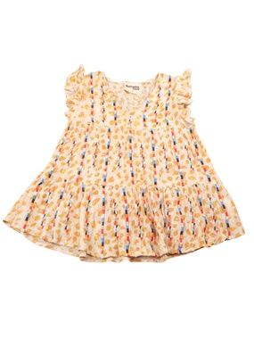 Savanna Jane Embroidered Boho Tiered Babydoll Top Small
